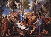 POUSSIN, Nicolas Apollo and the Muses (Parnassus) af oil on canvas